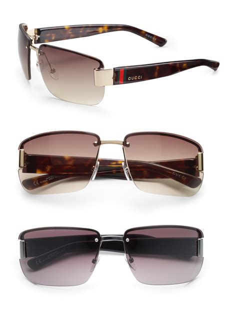 gucci men shades|Gucci rimless sunglasses men's.